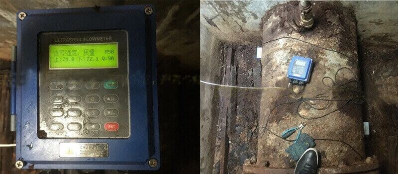外夾式超聲波流量計客戶應用現場